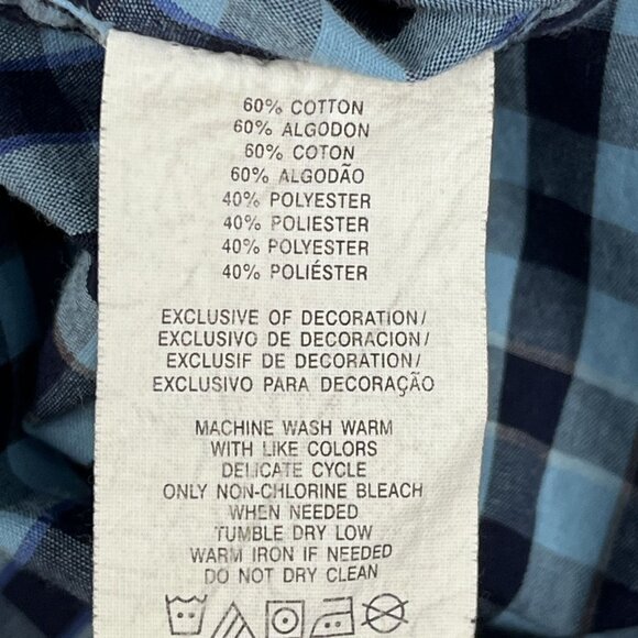 Original Penguin Button Down Shirt Mens Large Classic Fit Blue - Picture 7 of 7